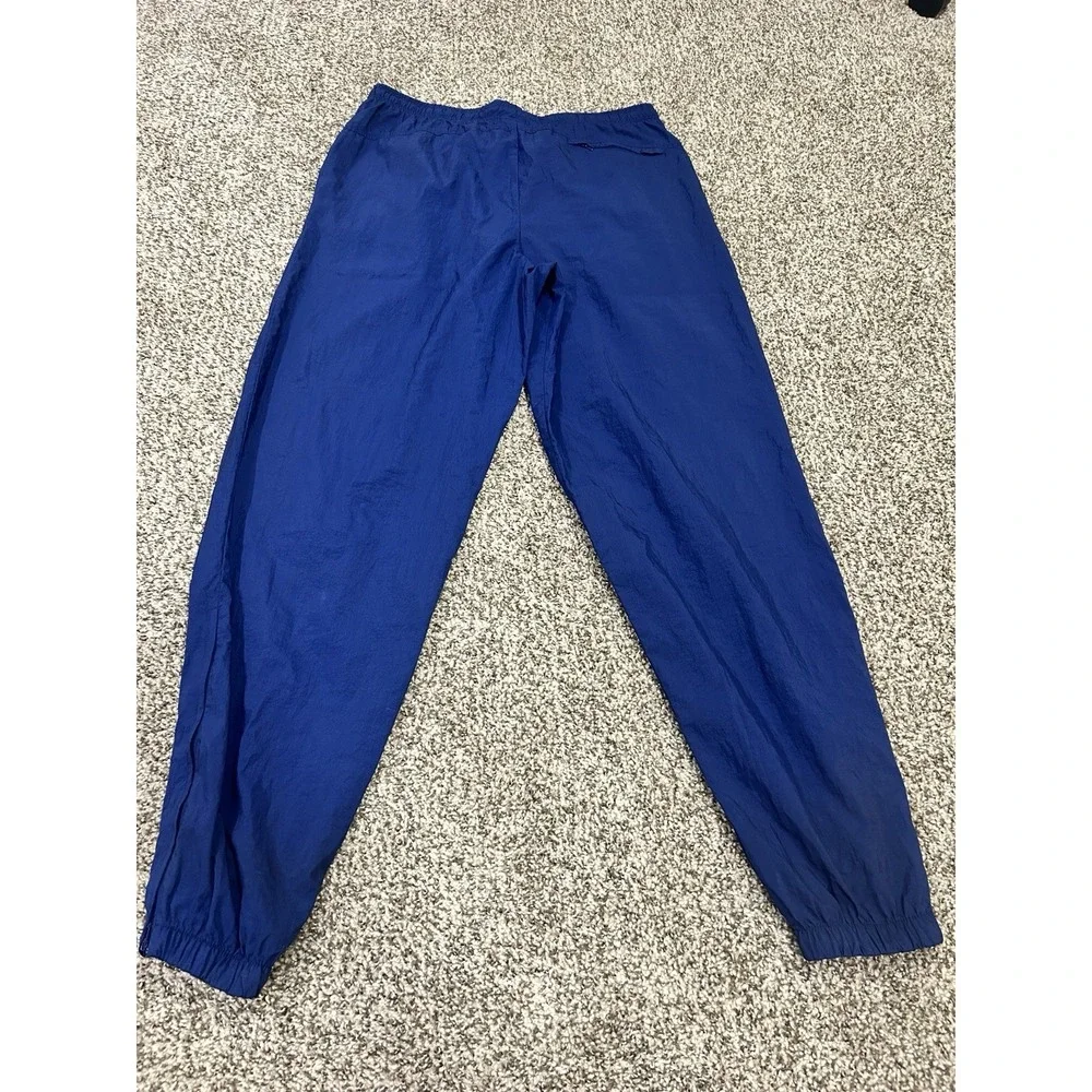 Vintage 90s Nike White Tag Blue Windbreaker Nylon Track Pants Mens L RN 56323